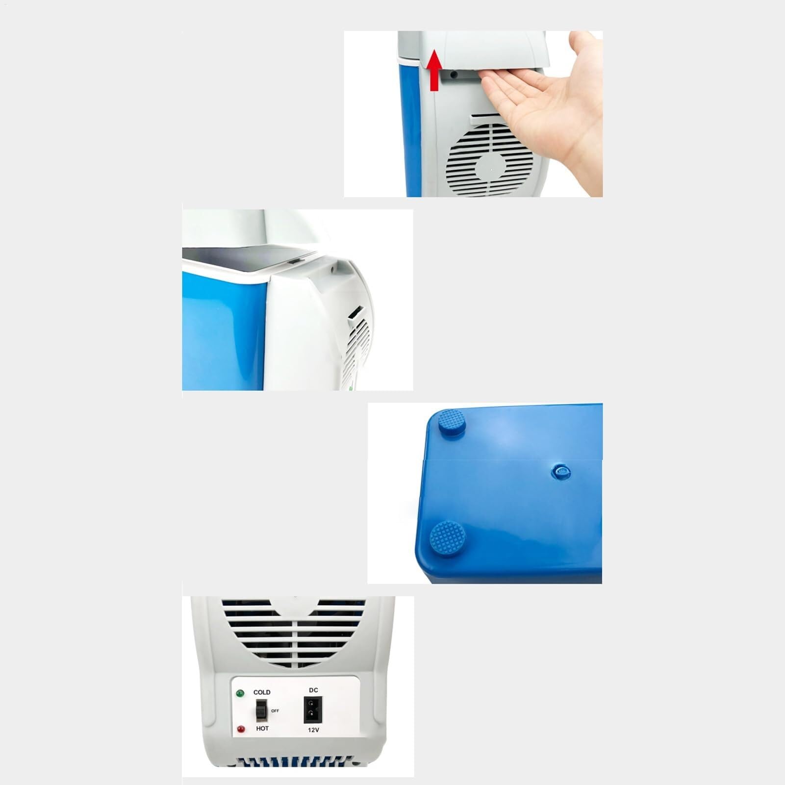 Frigorifero Portatile per Auto, Frigorifero per Veicoli,7.5L Quiet Doppia modalità Portatile Frigorifero per Camera da Letto, Cucina, Campeggio e Posto di Lavoro