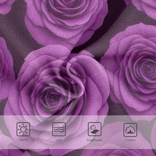 Panties for Girls, Purple Roses Toddler Briefs, Cotton Underwear for Girls, 2T–8 Years3