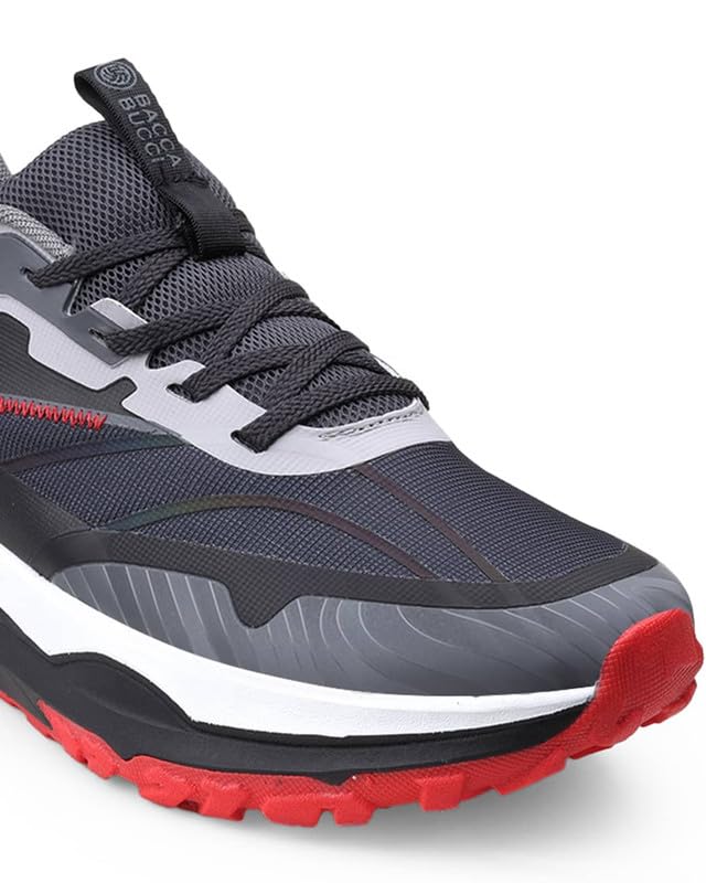 Image of Bacca Bucci HYPERCORE Men's Running /Walking Shoes | Breathable Mesh Upper with Reinforced Overlays | Thick Cushioned Midsole | Rugged Lug Grip Outsole | Lace-Up Sports Sneakers