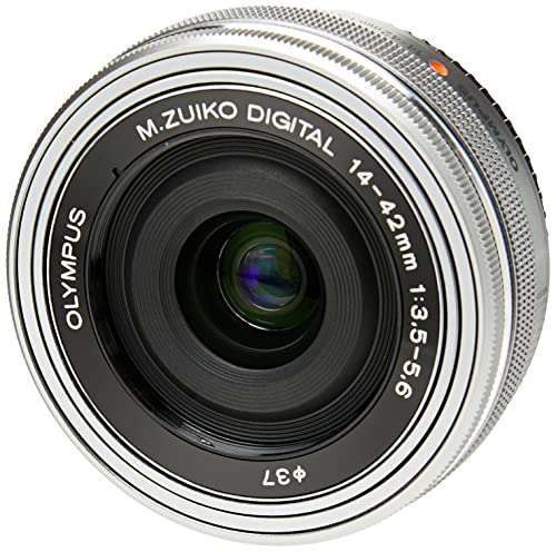 Olympus M.Zuiko Objectif Digital 14-42mm F3.5-5.6 EZ, zoom standard, compatible tout appareil Micro 4/3 (modèles Olympus OM-D & PEN, Panasonic G-series), Argent