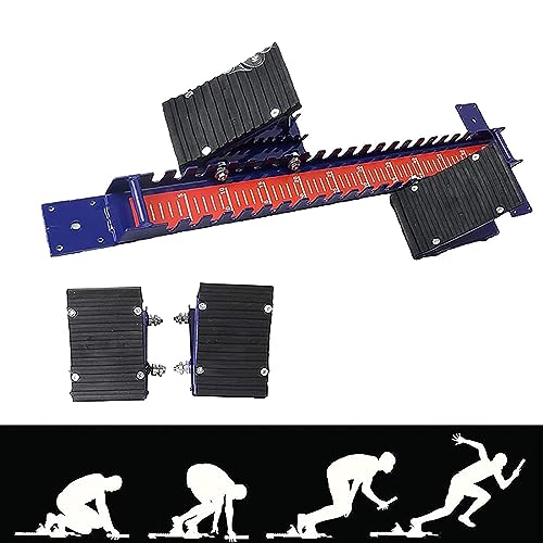 Blocco di partenza regolabile in alluminio per pista e campo, design leggero con cuscinetto antiscivolo e righello per carte, perfetto per l'allenamento scolastico e la pratica atletica