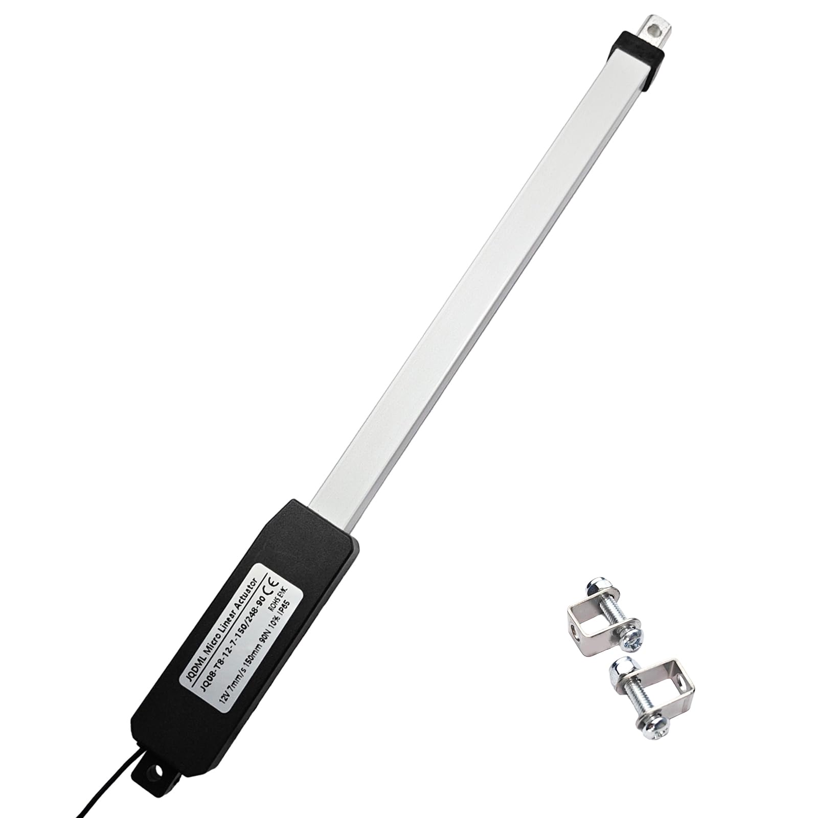 JQDML Mini attuatore lineare da 12 V, corsa da 15 cm, 90 N, impermeabile
