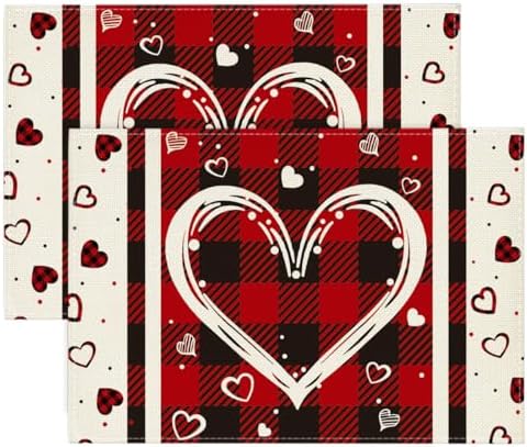 Amazon.com: Artoid Mode Buffalo Plaid Love Hearts Mother's Day ...
