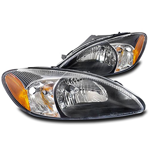ZMAUTOPARTS 2000-2007 Ford Taurus Crystal Style Headlights Black