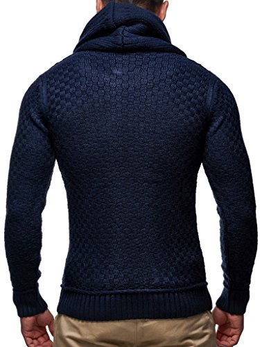 Leif Nelson men’s knitted pullover sweater hoodie jacket sweatshirt casual long sleeve slim fit LN70254