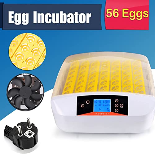 Sailnovo 56 Eier Inkubator Brutmaschine LCD Vollautomatisch Brutapparat Brutkasten für Hühner Geflügel (Nein LED) – Bild 3