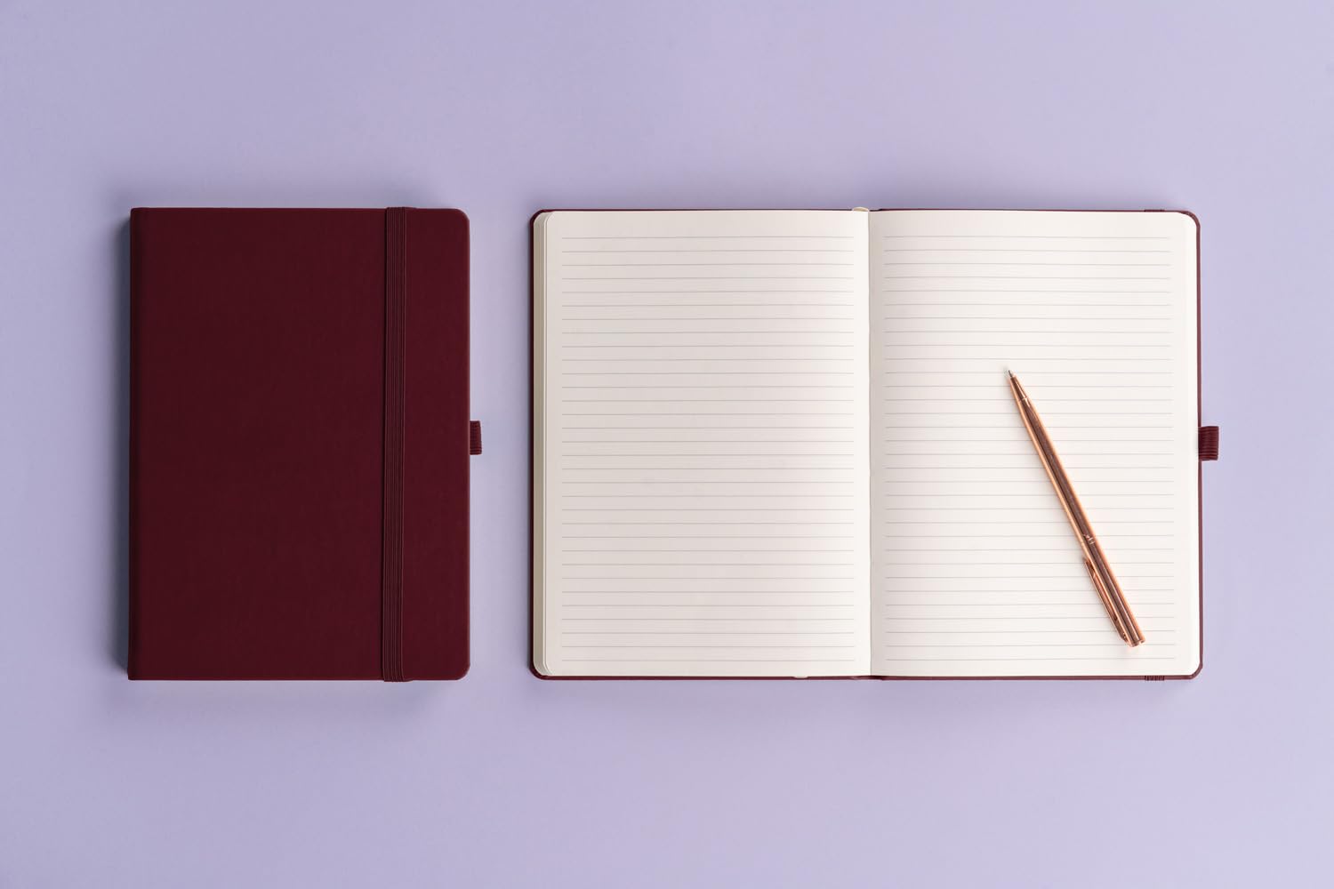 NOTIQUE Taccuino a righe con copertina rigida 15x21cm 192 pagine Bordeaux