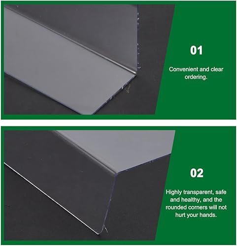 Miniatura 6 de DOITOOL 16 separadores de estantes de acrílico transparente para organización del armario, separadores de estantes transparentes en forma de L para