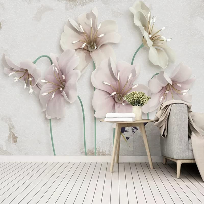 Papier Peint Salon 3D Relief pour Masquer les Murs Ternes