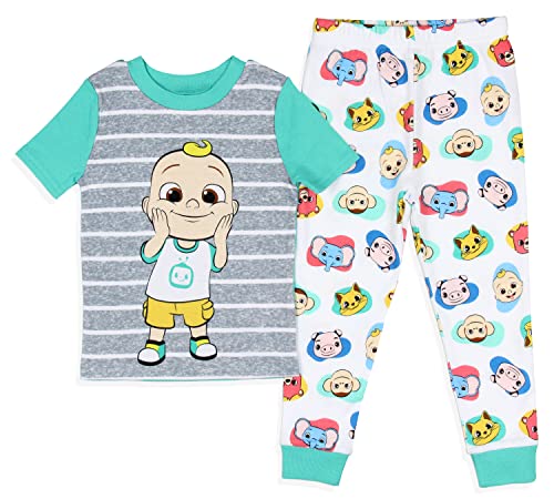 Komar Kids CoComelon Toddler Boys' JJ's Animal Friends Short Sleeve And Pant Pajama Set2