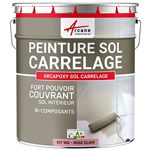 Pintura para Suelo de Baldosas - Resina epoxi - Arcapoxy - 1 kg (hasta 5 m² en 2 capas) RAL 3015 - Rosa Claro - ARCANE INDUSTRIES