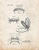 Toilet Seat And Cover Patent Print Art Poster Old Look (8.5
