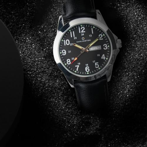 Image of Carlington Aristocrat Series Analog Day & Date Watches for Men with Premium Leather Strap - CT 1073