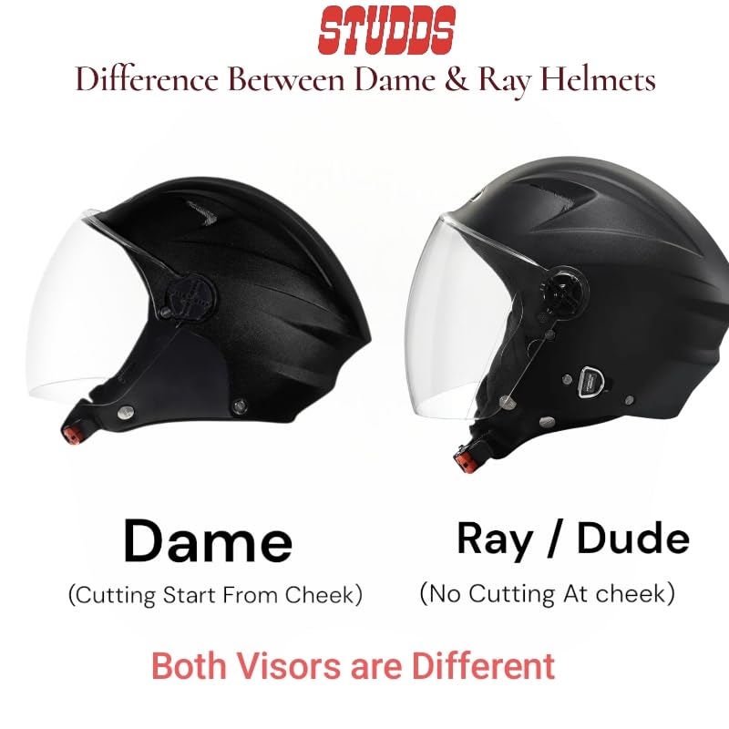 Image of Studds Ray & Dude Helmet Visor, Clear and Smoke Tinted Options, Original Replacement