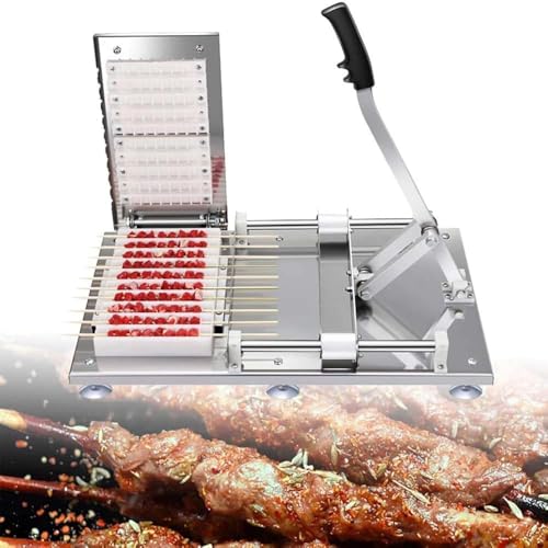 Herramienta portátil de acero inoxidable para hacer brochetas, pincho de carne rápido y fácil para barbacoa, accesorio de cocina perfecto para brochetas caseras