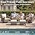 MELLCOM 6 Piece Patio Furniture Set, Wicker Patio Conversation Set with Swivel Glider Chair and 3-Seater Sofa and 2 Ottomans and Side Table for Deck Backyard