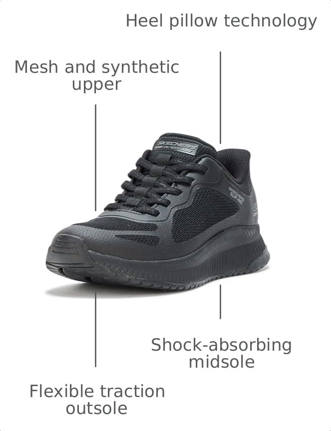 Image of Skechers Womens Hands Free Slip-ins Bobs Squad 4 - Staple Look