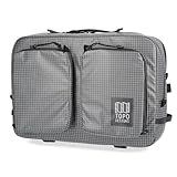 Topo Designs Apex Global Briefcase – Nylon Ripstop Fabric, Weatherproof Commuting Travel Pack with Oversized Zips, Made with 100% Recycled Materials (Black)
