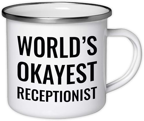 Miniatura 9 de Andaz Press Taza de café de acero inoxidable de 11 onzas, regalo de broma para café, World's Okayest Pastor, paquete de 1, taza de campamento de