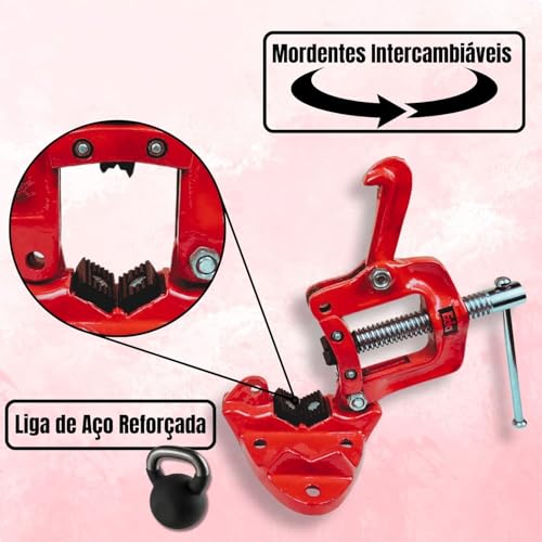 Torno Encanador Morsa Fixa Bancada 2 Pol Tubo Cano N°2 Resistente Corte Rosqueamento Mordaça 55mm Of