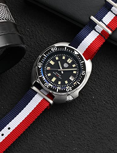 Image of TACTICAL FROG Nylon Watch Band 18mm 19 mm 20mm 22 mm 24 mm, Waterproof Military Watch Straps Replacement for Men Women, With Stainless Steel Buckle