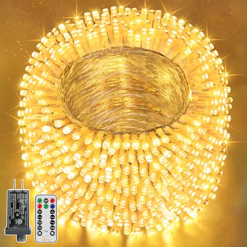 Ollny Christmas Lights Outdoor Waterproof, 1000LED 328FT Super Long String Lights with Remote...