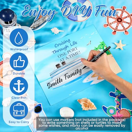 Image of Kanayu 6 Pcs Sea Cruise Door Decorations Magnetic Large Ship Decorations Magnets Anchor Cruise Decor Car Fridge Magnet Decal for Carnival Stateroom Door
