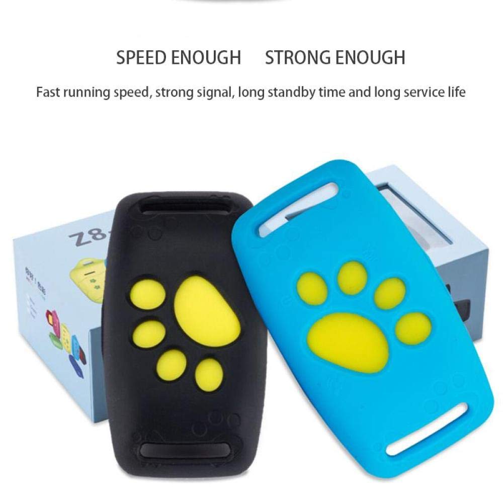 Rastreador GPS para Mascotas Collar Perros Gatos Dispositivo para localización de posicionador GPS para Perros a Prueba de Agua Cable USB Valla de Seguridad Recargable para Mascotas-Cielo Azul