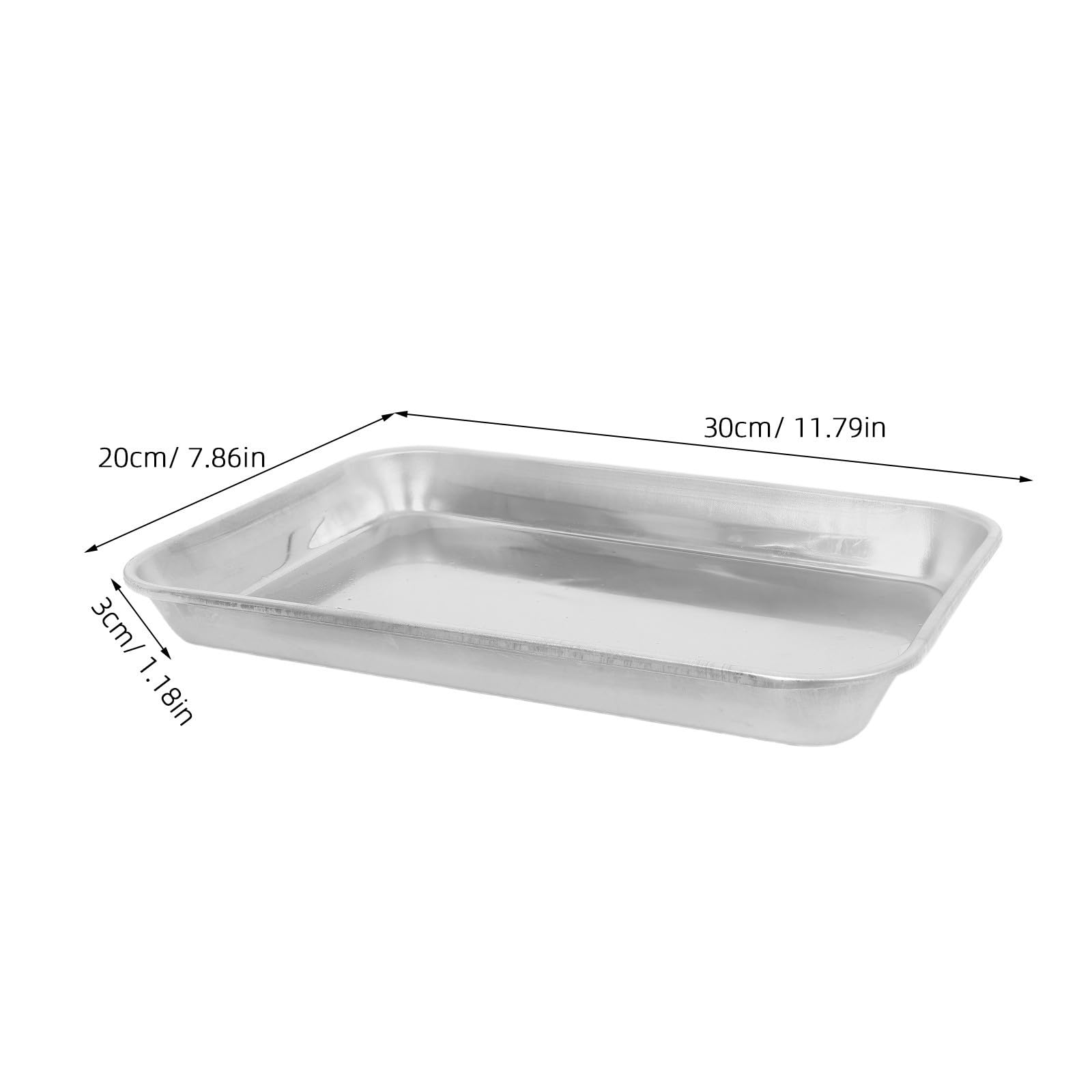 HEMOTON Serviertablett aus Edelstahl 30x20cm Flacher Boden mit resistent gegen Rückstände für medizinische und Laborgeräte