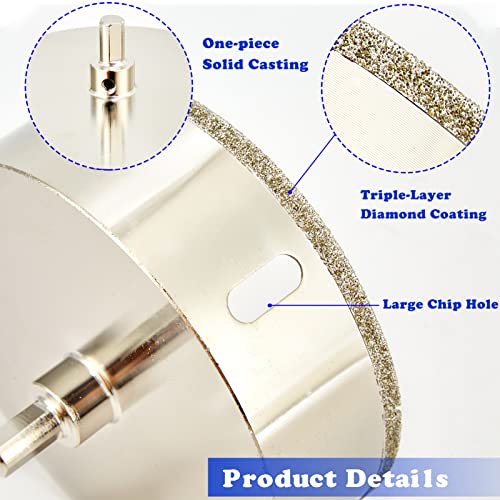 Daduori 1 Inch (25Mm) Diamond Hole Saw With Pilot Bit, 1" Tile Hole Saw With Center Drill Bit For Marble, Granite, Ceramics, Porcelain Tiles, 1-1/2" Depth Of Cut For Thick Countertops #TOP3