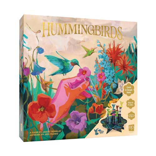 Hummingbirds Board Game, A Real-Time, Push Your Luck Dexterity Party Game, Test Your Timing & Collect Nectar Token Points, A Fun Family Game with Beautiful Artwork, Ages 8+, 2-4 Players, 15+ Play Time