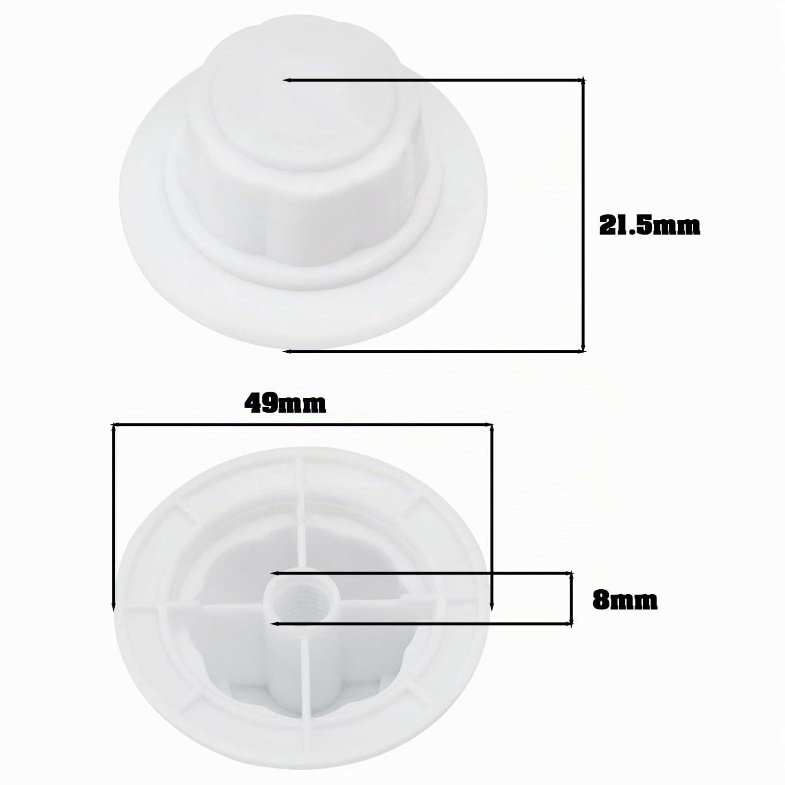 EMSea Lot de 4 Cache-écrous Ventilateur électrique Compatible avec Ventilateurs 12/14/16 Pouces Compatible avec Divers Modèles Couvercle d'écrou Ventilateur Pied Fournitures Ventilateur Capuchons