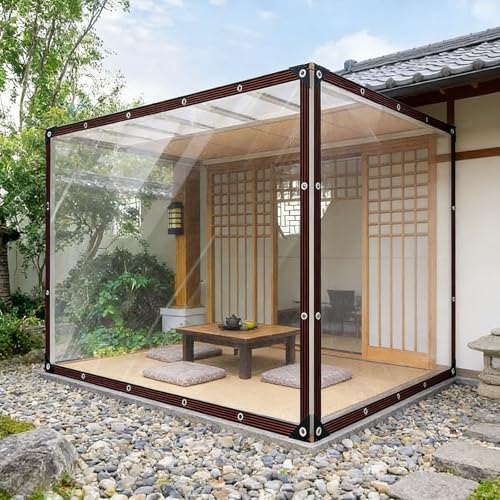 Lona transparente impermeable 240x520 cm con argollas antidesgarro 2