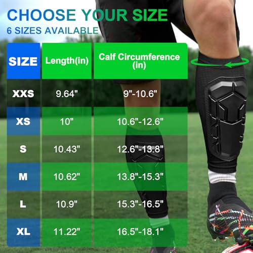 WYKOR Soccer Shin Guards with Sleeves for Kids Youth Adults Boys Girls - image 6