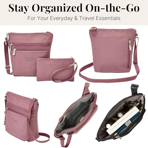 Image of Baggallini Pocket Crossbody Bags for Women 8x8 Small Lightweight Durable Water-resistant Travel Purse W /Rfid