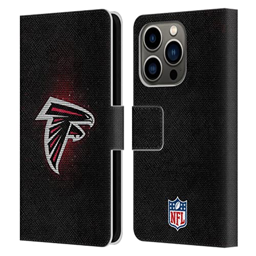 Head Hülle Designs Offizielle NFL LED Atlanta Falcons Artwork Leder-Wallet-Hülle Kompatibel mit Apple iPhone 14 Pro