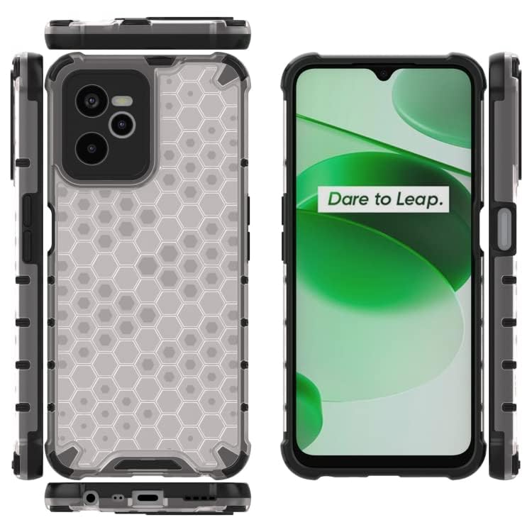 Image of Prime Retail Hard PC Back Case Cover for Realme C35 Anti Slip Ultra Thin Shockproof Reinforced Corners (Transparent)
