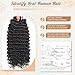 12A Deep Wave Human Hair Bundles 22 24 26 Inch Curly Bundles Human Hair 3 Bundles Human Hair 100% Unprocessed Brazilian Virgin Hair Extensions for Women Wet and Wavy Hair Bundle Weave Natural Black