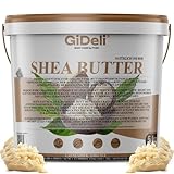 GiDeli Beurre de karité 100 % pur et non raffiné   Beurre de karité naturel pour la peau, les cheveux et les cosmétiques DIY   5 kg