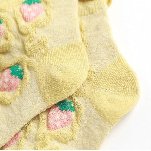 5 Pack Kid Girls Ruffle Mesh Socks Breathable Cute Toddler Princess Dress Socks Casual Lightweight Kids Ankle Socks3
