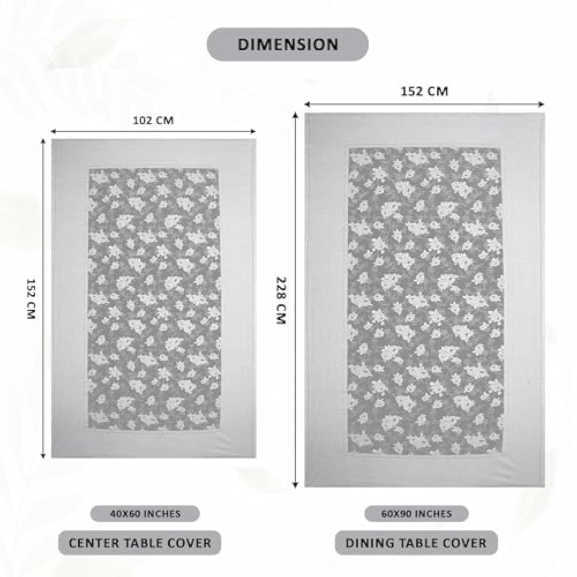 Themed Combo Set: Dining Table Cover & Center Table Cover
