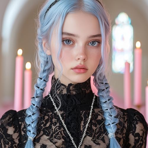 10 piezas Pinzas estilo Punk para trenzas negras miniatura 6
