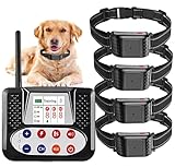 Wireless Dog Fence, Electric Dog Fence & Remote Training Shock Collar 2-in-1,Waterproof Rechargeable, Cover Up to 8 Acre, Portable Pets Safe Containment System for Outdoor,Yard,Indoor,,for4dogs