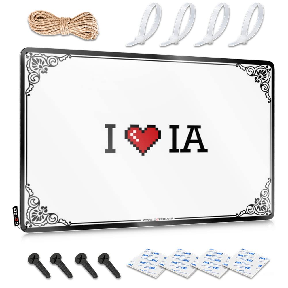 Porch Decorations Outhouse Tin Metal Decor - I Love Ia Nice Rustic Wall Hanging(30X40CM)