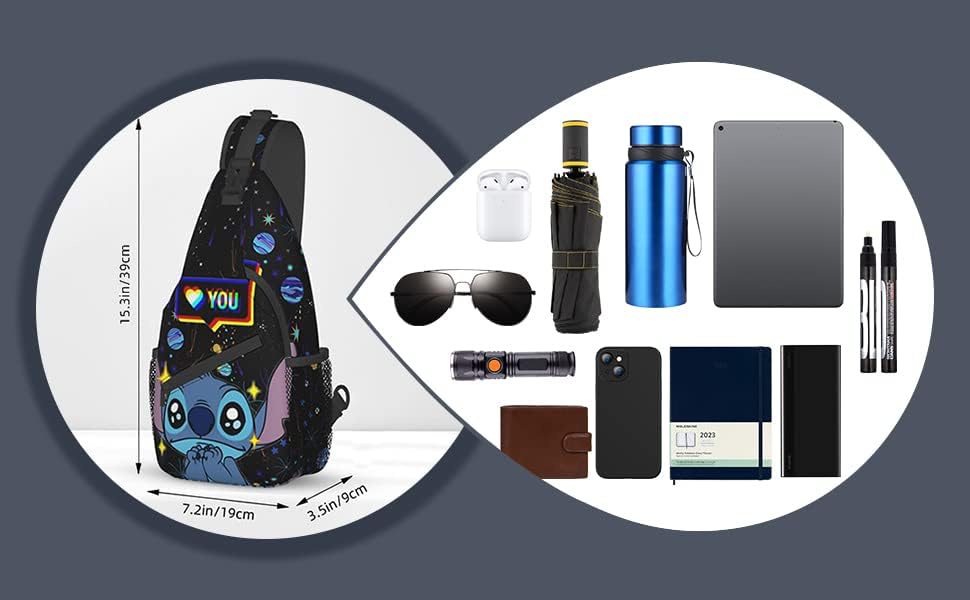 Miniatura 5 de Pcoxeim Cartoon Anime Crossbody Sling Backpack for Women Men Gifts Multipurpose Sling Bag Travel Hiking Gym Chest Bag Daypack