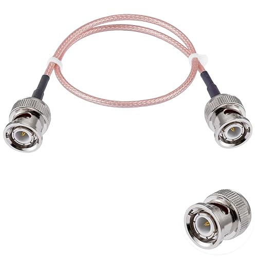 POBADY Cable BNC macho a BNC macho 50ohm BNC macho a macho RG316 RF coaxial Pigtail Jumper Cable 20"50cm para antena RF Radio Jamón de mano