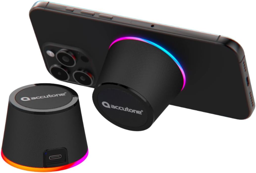 Accutone Magnetic Bluetooth Speaker (Pink)