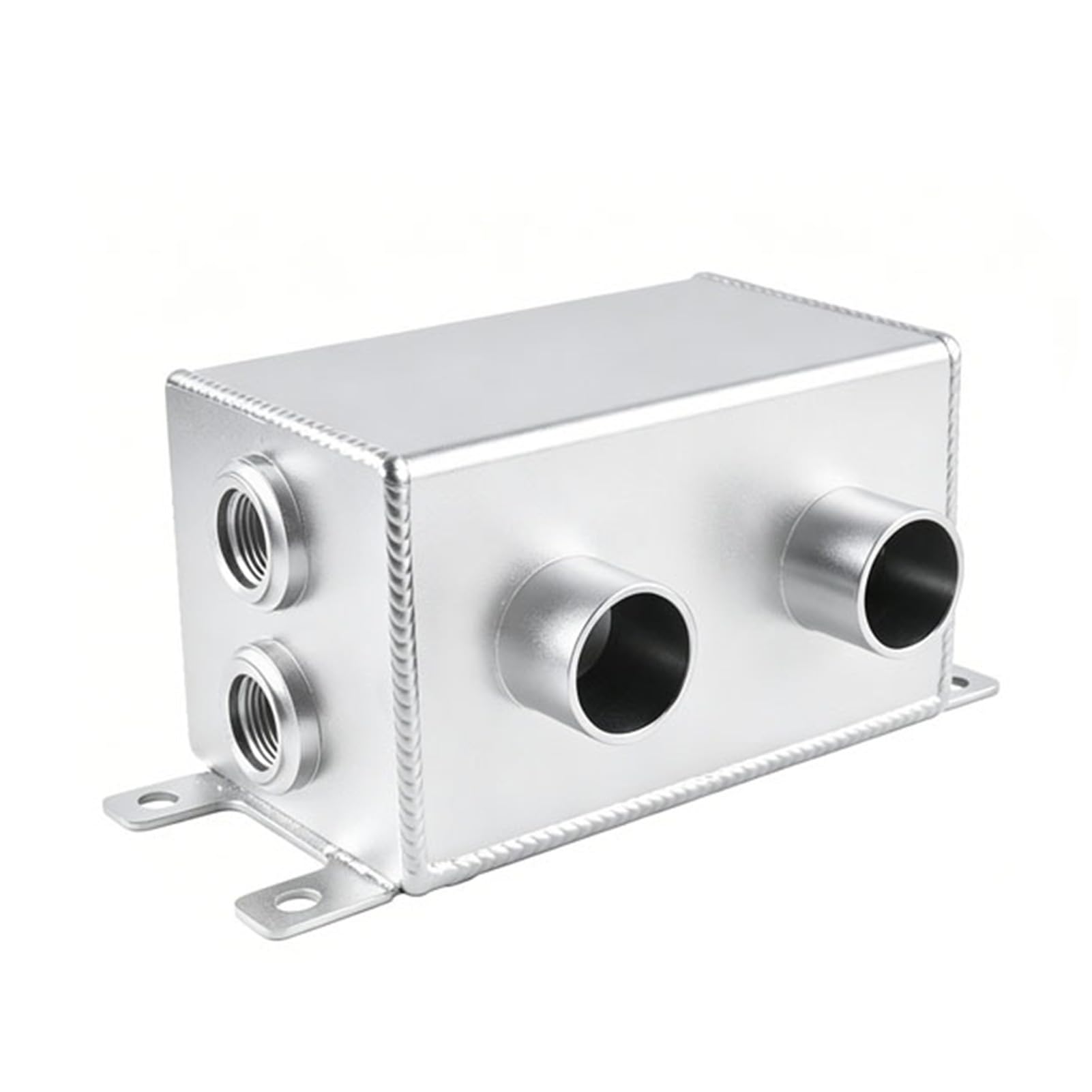 Luocute Kit de Recipiente Colector de Aceite de 1,2 L con Filtros de Ventilación | Separador de aceite de doble deflector de rosca AN10 de aleación de aluminio Universal, lata de aceite desconcertada para