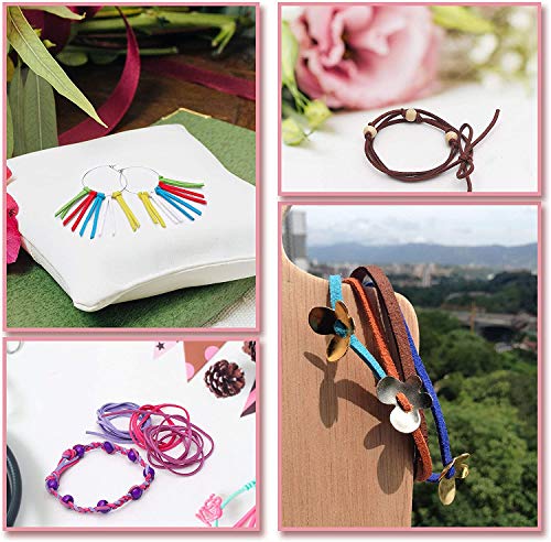 Tobeit 89 Yard Micro-Fiber Flat Leather Beading Thread Faux Suede Cord String For Bracelet Necklace Diy Beading Jewelry Making Arts Crafts #TOP4