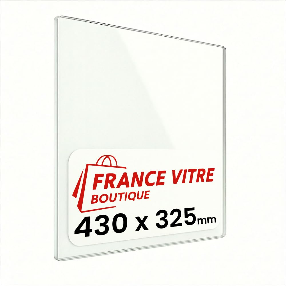 Supra - modèle : hf-3650-430 x 325 x 4 mm - Vitre d’Insert pour cheminée et poêle à Bois - Verre de Rechange Haute température - jusqu'à 800°C